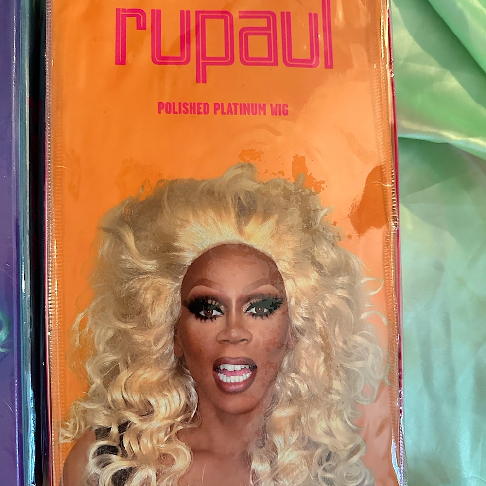 New never worn Rupaul wigs blonde, teal and pink 1 each color